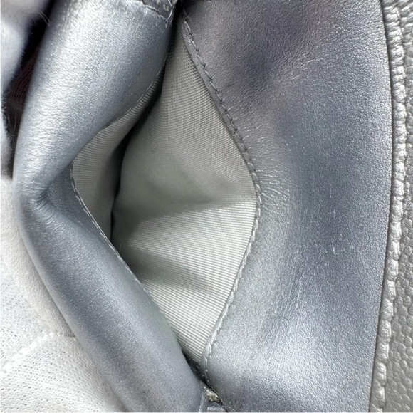 CHANEL BOY QUILTED TRIFOLD COMPACT WALLET SILVER - Picture 15 of 16